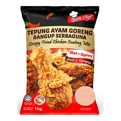 Bon Chef Fried Chicken Coating Mix Hot & Spicy 1kg