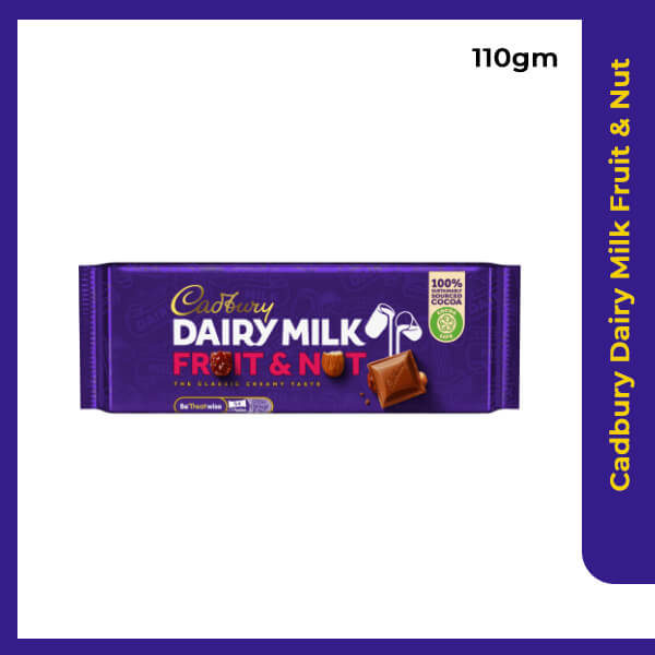 Cadbury Dairy Milk Fruit & Nut, 110gm