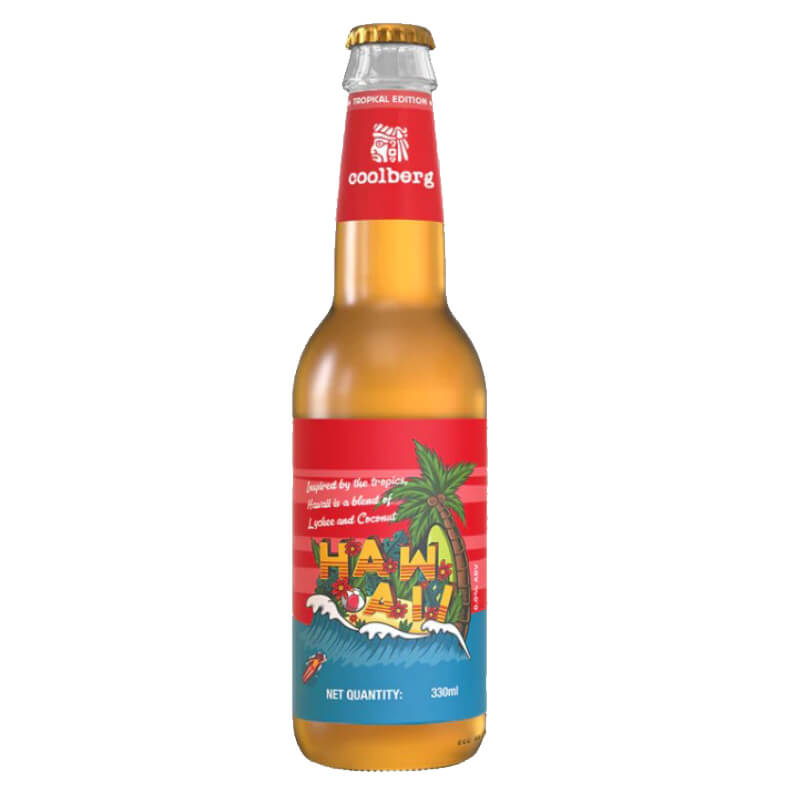 Coolberg Tropical Hawaii Lychee & Coconut Non-Alcoholic Beer, 330ml