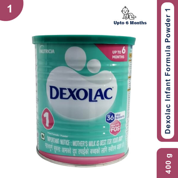 Dexolac Infant Formula Powder 1 Upto 6 Months, 400g