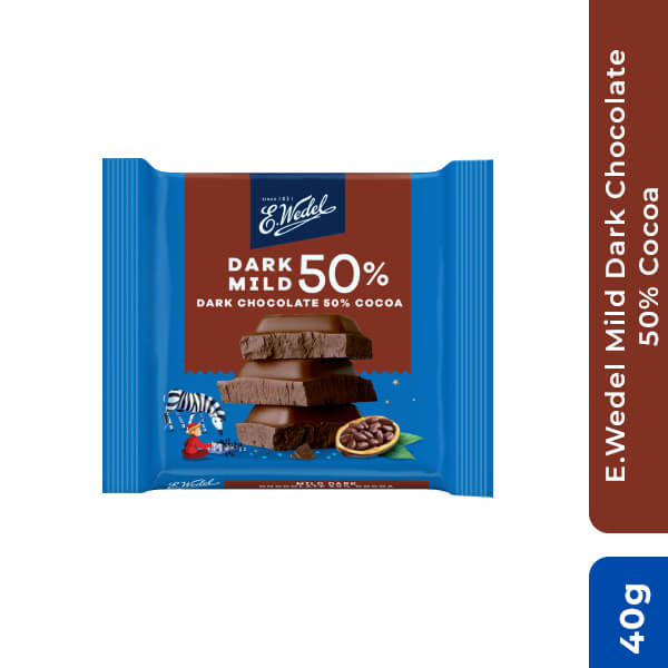 E.Wedel Mild Dark Chocolate 50% Cocoa, 40gm