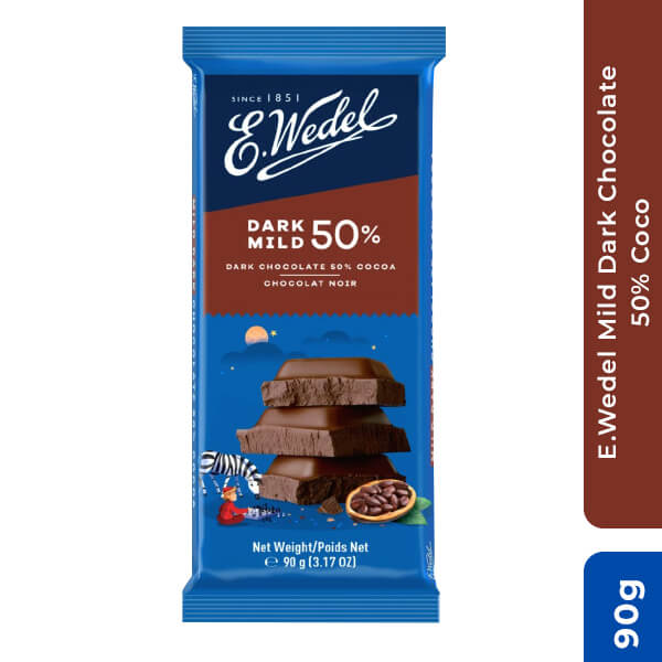 E.Wedel Mild Dark Chocolate 50% Cocoa, 90g