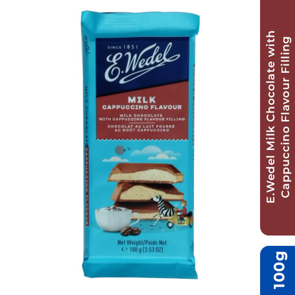 E.Wedel Milk Chocolate with Cappuccino Flavour Filling 100gm