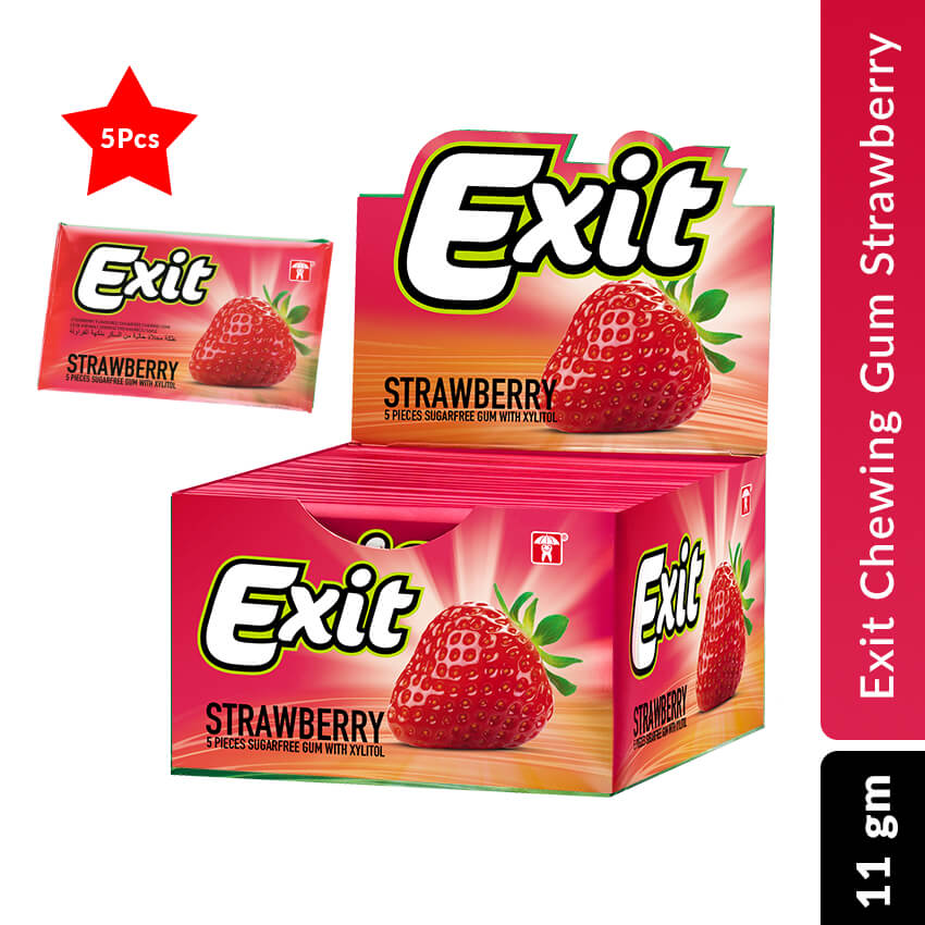 Exit Chewing Gum Stick 5 pcs Strawberry 11 gm