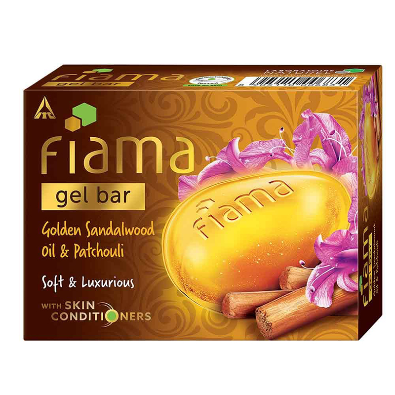 Fiama Gel Bar Golden Sandalwood & Patchouli Soft & Luxurious 125gm