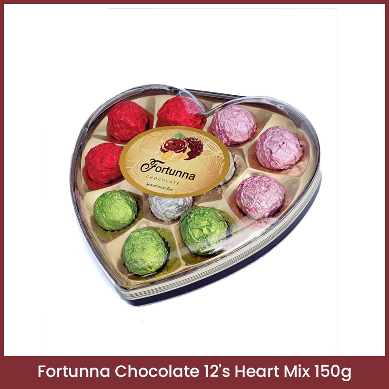 Fortunna Chocolate 12's Heart Mix 150g