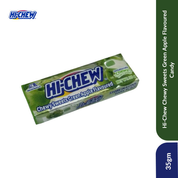 Hi-Chew Chewy Sweets Green Apple Flavoured Candy, 35g