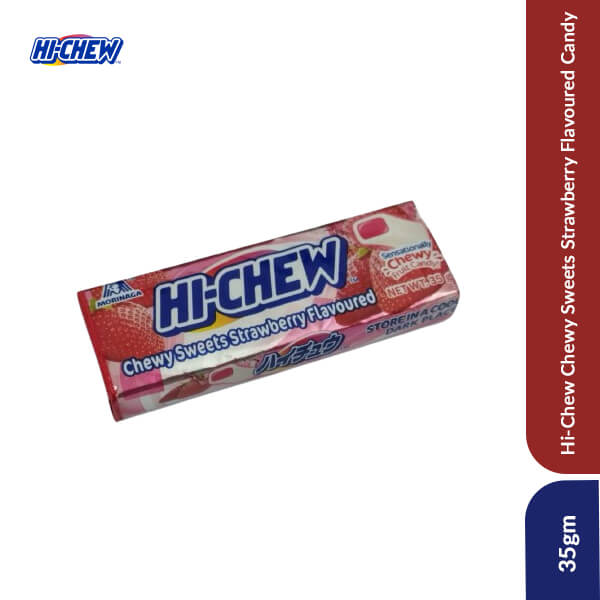 Hi-Chew Chewy Sweets Strawberry Flavoured Candy, 35g