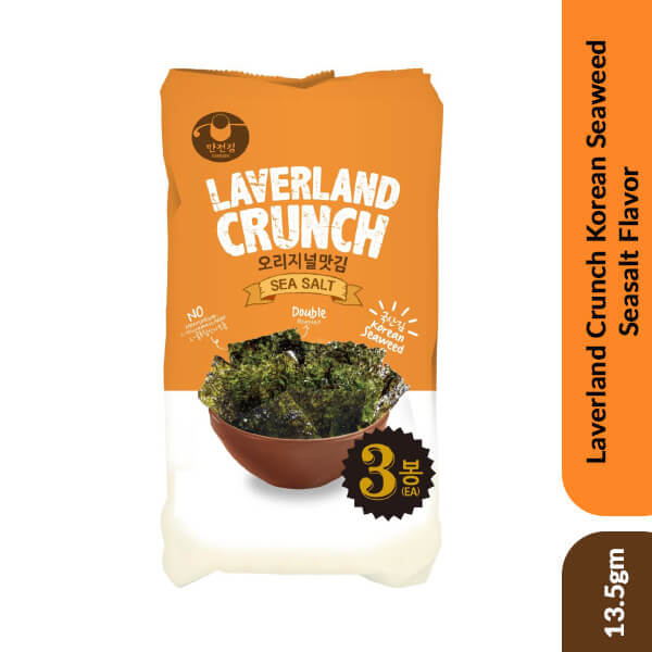 Laverland Crunch Korean Seaweed Seasalt Flavor,13.5g