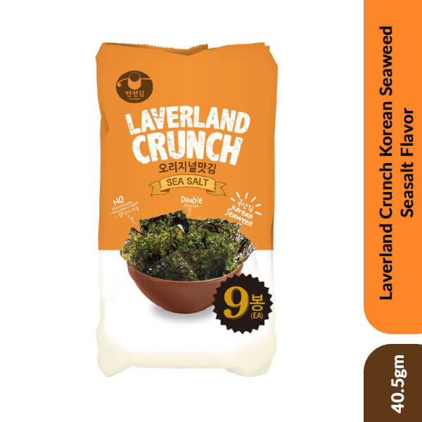 Laverland Crunch Korean Seaweed Seasalt Flavor 40.5gm 