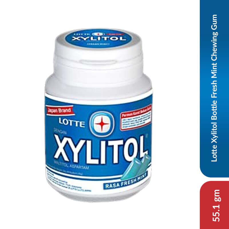 Lotte Xylitol Bottle Fresh Mint Chewing Gum, 55.1g