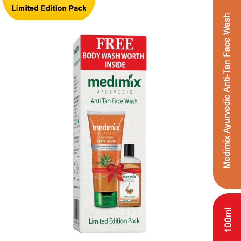 Medimix Ayurvedic Anti-Tan Face Wash Limited Edition Pack, 100ml
