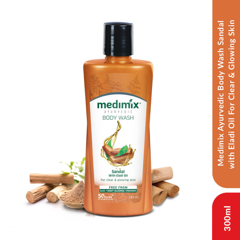 Medimix Ayurvedic Body Wash Sandal with Eladi Oil For Clear & Glowing Skin 300ml