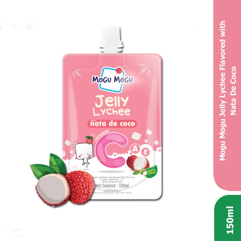 Mogu Mogu Jelly Lychee with Nata De Coco, 150ml