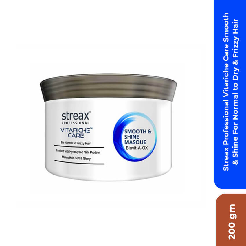 Streax Professional Vitariche Care Smooth & Shine For Normal to Dry & Frizzy Hair, 200g